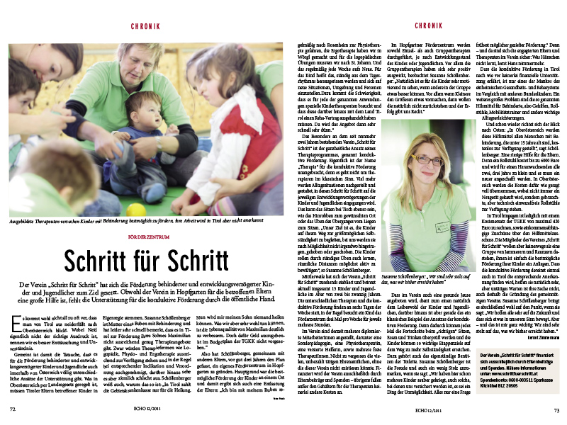 echo-2011 Charity für Schritt für Schritt