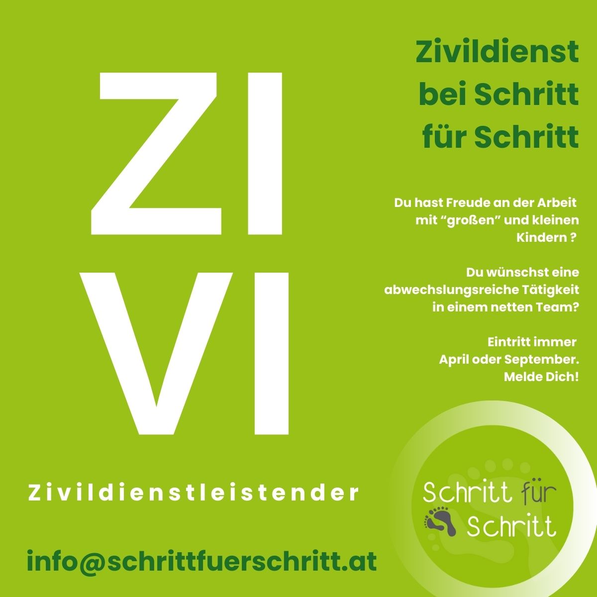 Zivildienst bei Schritt für Schritt