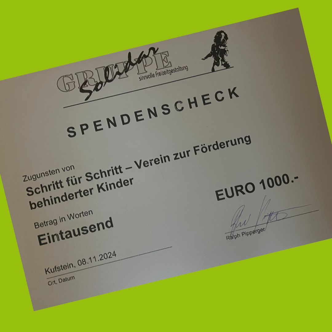 gruppe solidar Spenden absetzbar Kinder - Danke Gruppe Solidar Kufstein