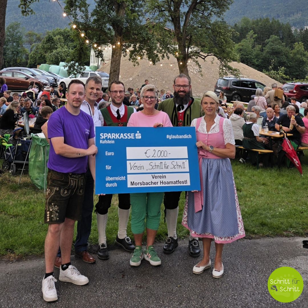 morsbacher hoamatfestl spendet Verein Morsbacher Hoamatfestl spendet an Schritt für Schritt